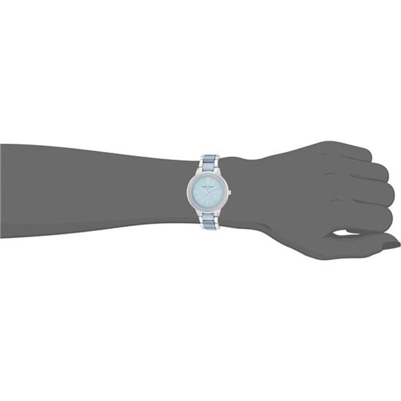 Women's Resin Bracelet Watch Light Blue/Silver - Picture 2 of 3